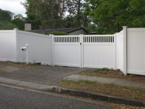 PVC Privacy Fencing and matching gates