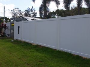 Privacy Fencing with gate by Big Country PVC Fencing