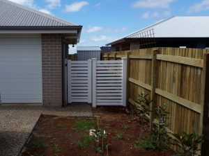 Big Country PVC Fencing horizontal slat privacy fence and gate